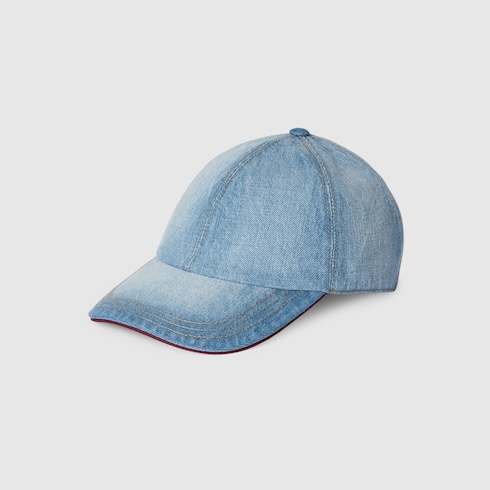Cappellino da baseball in denim con Doppia G