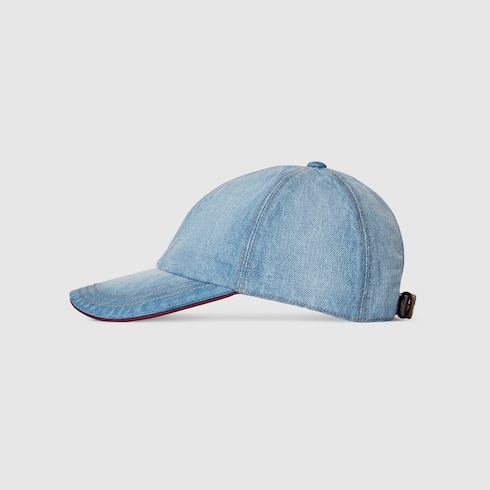Cappellino da baseball in denim con Doppia G