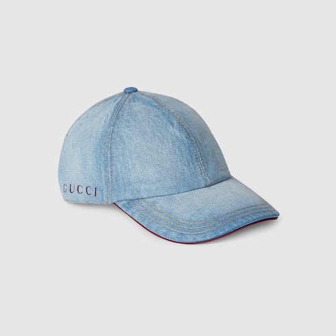 Cappellino da baseball in denim con Doppia G