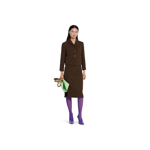 Seeded wool jacket