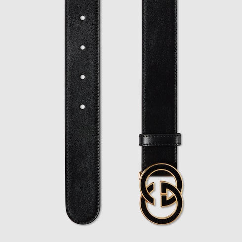 Belt with Interlocking G buckle