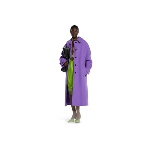 Compact wool cashmere coat