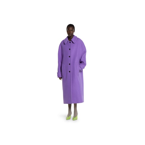 Compact wool cashmere coat