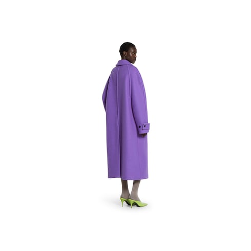 Compact wool cashmere coat