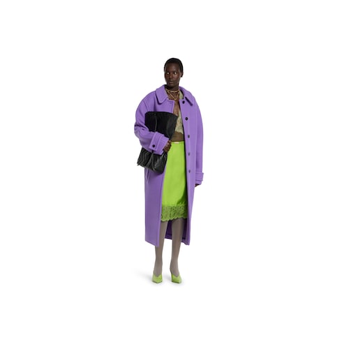 Jupe en twill de viscose avec dentelle fleurie