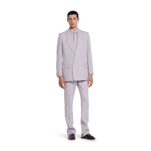 Chaqueta gabardina de lana doble botonadura