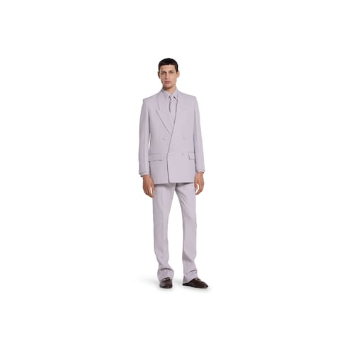 Double-breast wool gabardine jacket