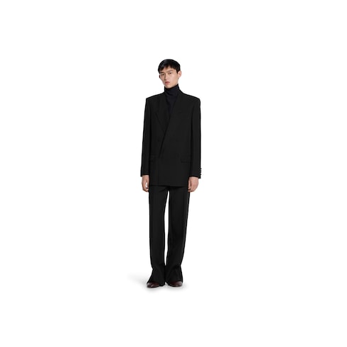Double-breast technical panama jacket