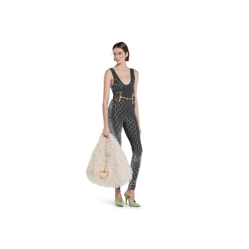 GG crystal embroidered jumpsuit