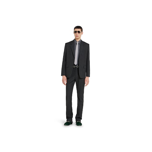 Wool mouliné pant