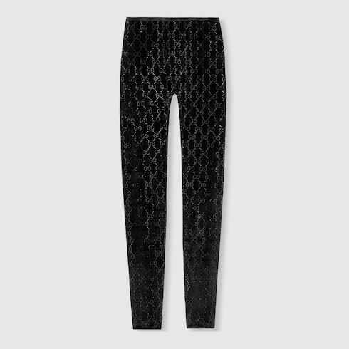 GG crystal embroidered leggings