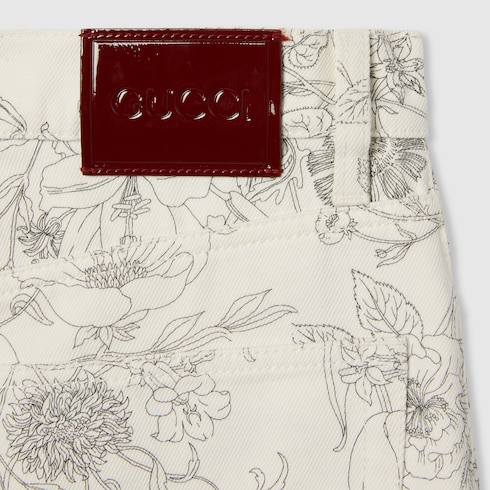 Pantalone in denim stampato