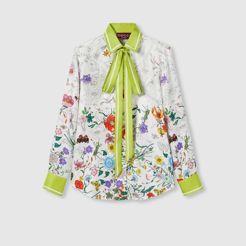 Printed silk shirt