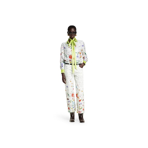 Chemise en soie imprimée
