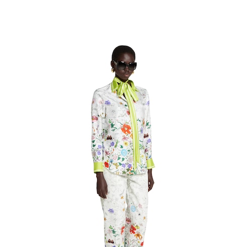 Camisa de seda con estampado