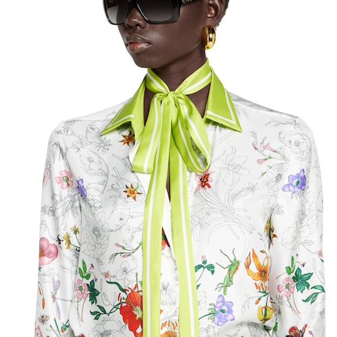 Printed silk shirt