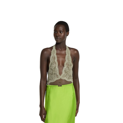 Floral lace tulle bodysuit Detail 3