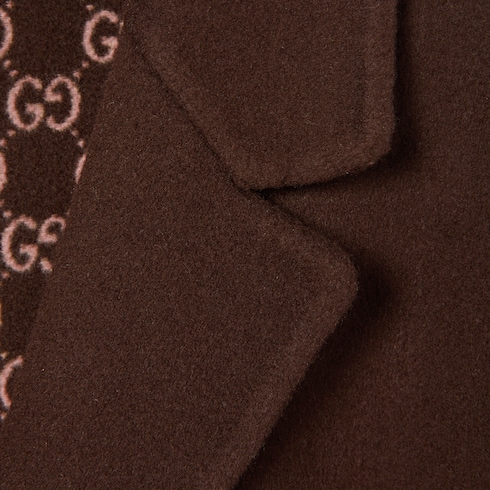 Reversible silk wool coat