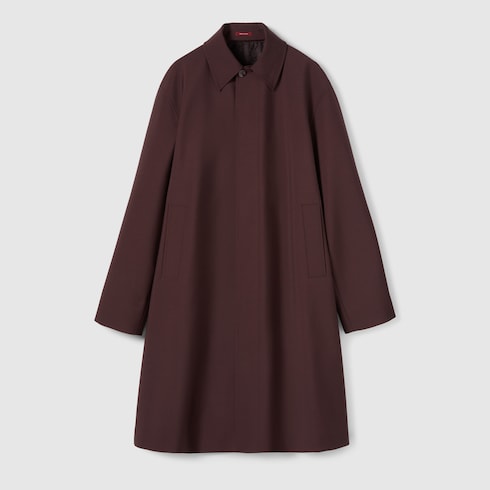 Bonded wool coat with logo