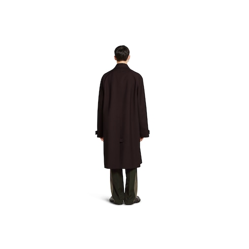 Bonded wool coat with logo
