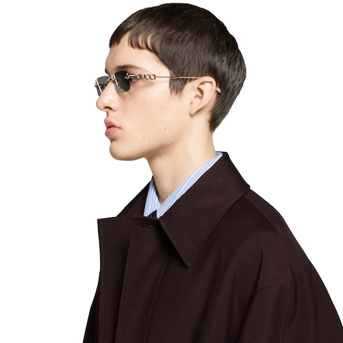 Bonded wool coat with logo