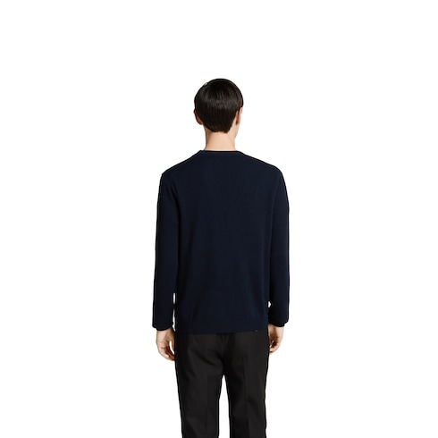 Cárdigan de cashmere fino con intarsia