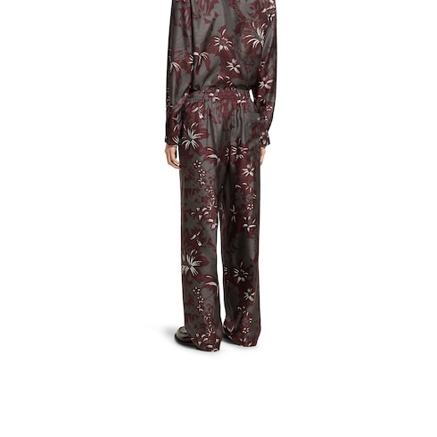 Printed silk twill pant Detail 4