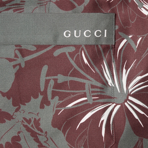 Printed silk twill pant Detail 6