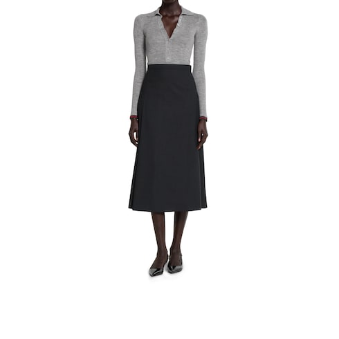 Wool skirt with embroidery