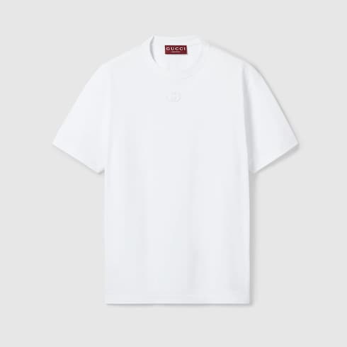 Cotton jersey T-shirt with embroidery
