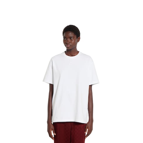 Cotton jersey T-shirt with embroidery