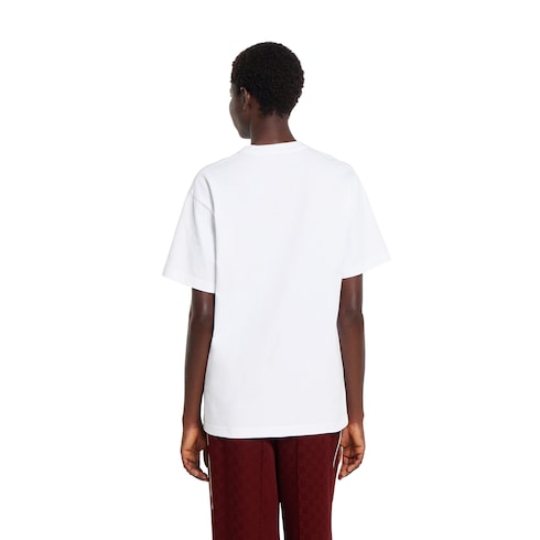 Cotton jersey T-shirt with embroidery