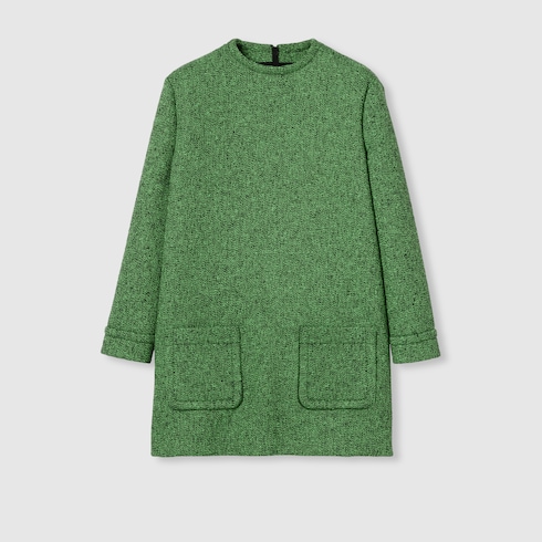 Cotton wool mouliné dress