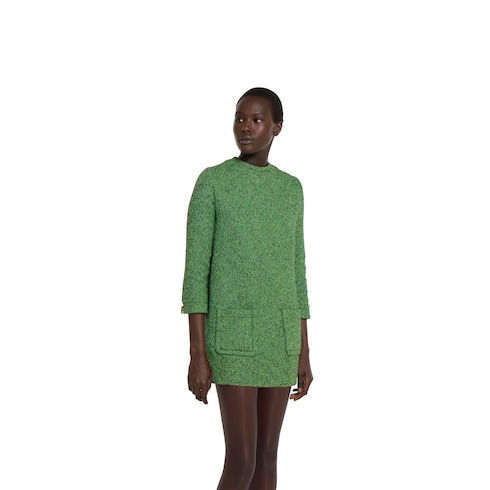 Cotton wool mouliné dress