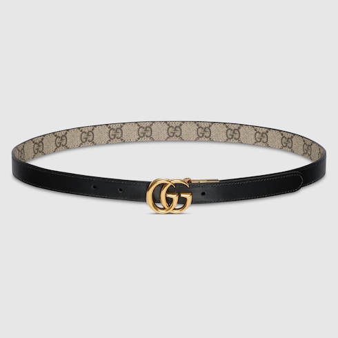 Cintura sottile reversibile GG Marmont