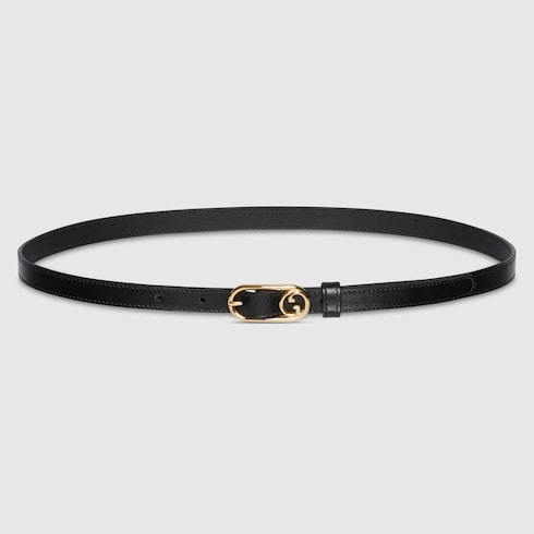 Ceinture fine avec détail GG enlacés rond