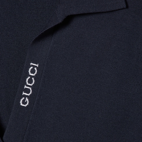 GUCCI/ グッチ /エクストラファインウール ポロトップ エクストラファインウール ポロトップネイビー | GUCCI公式