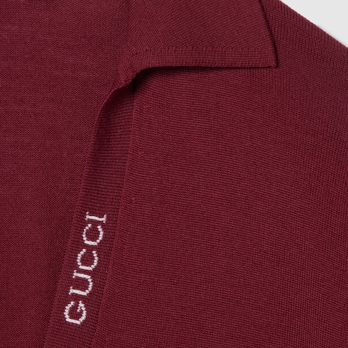 Extra fine wool polo top