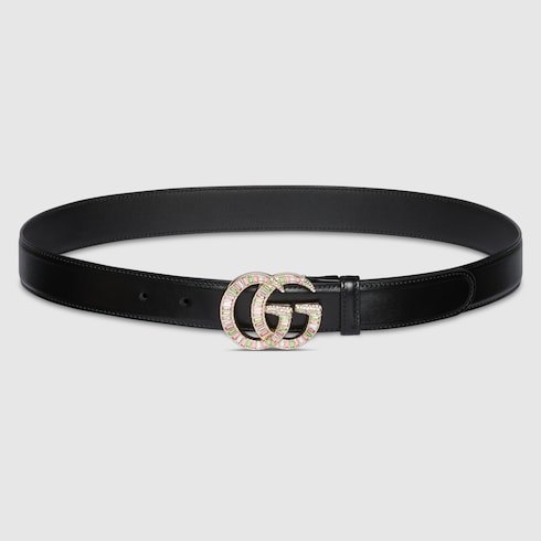 GG Marmont belt with crystal buckle