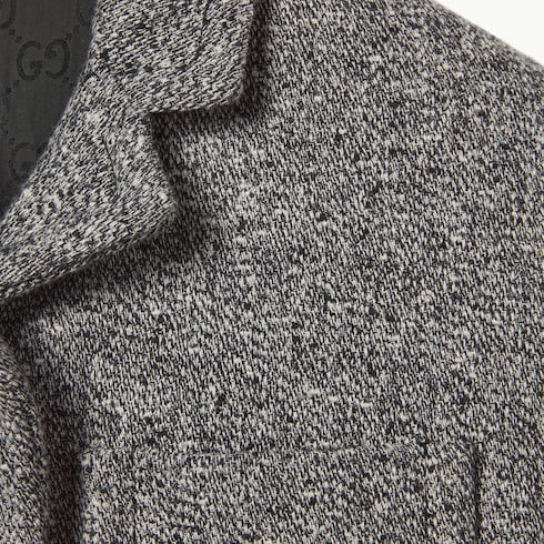 Double cotton-wool mouliné jacket Detail 6