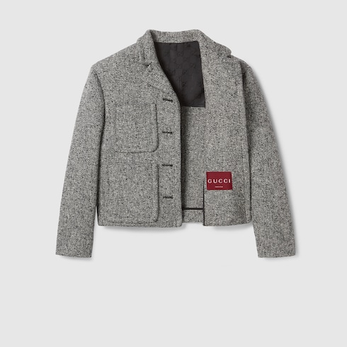 Double cotton-wool mouliné jacket Detail 7