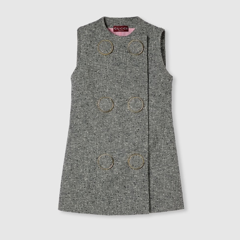 Seeded wool dress