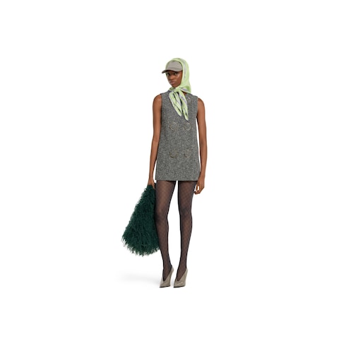 Seeded wool dress