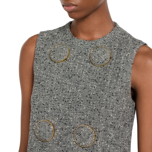 Seeded wool dress