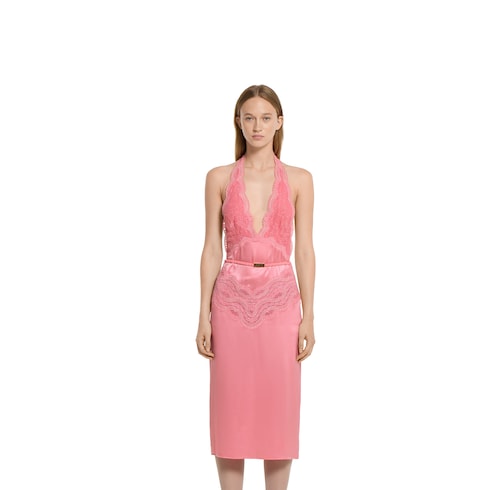 Robe en satin de soie