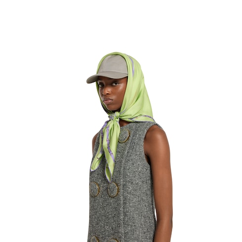 Printed silk twill carré