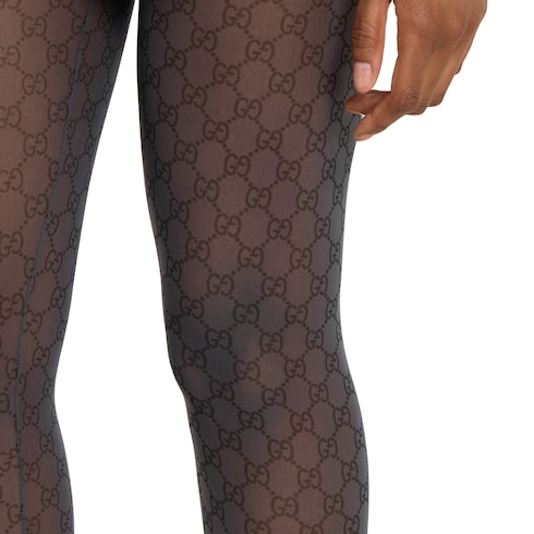 Printed stretch nylon tights