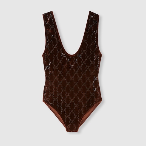GG crystal embroidered bodysuit Detail 2