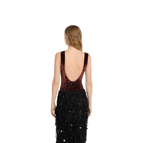 GG crystal embroidered bodysuit Detail 4