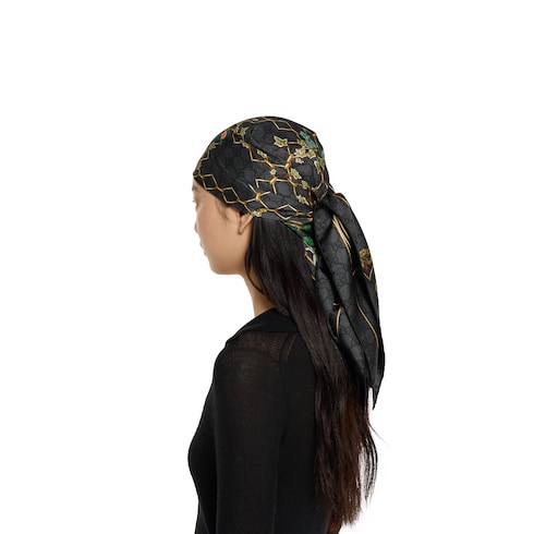 Printed silk twill carré